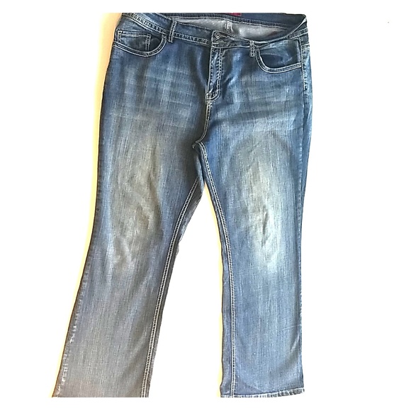 Vigold Boot Jeans Wheat Stitching Size 21 - Picture 2 of 7